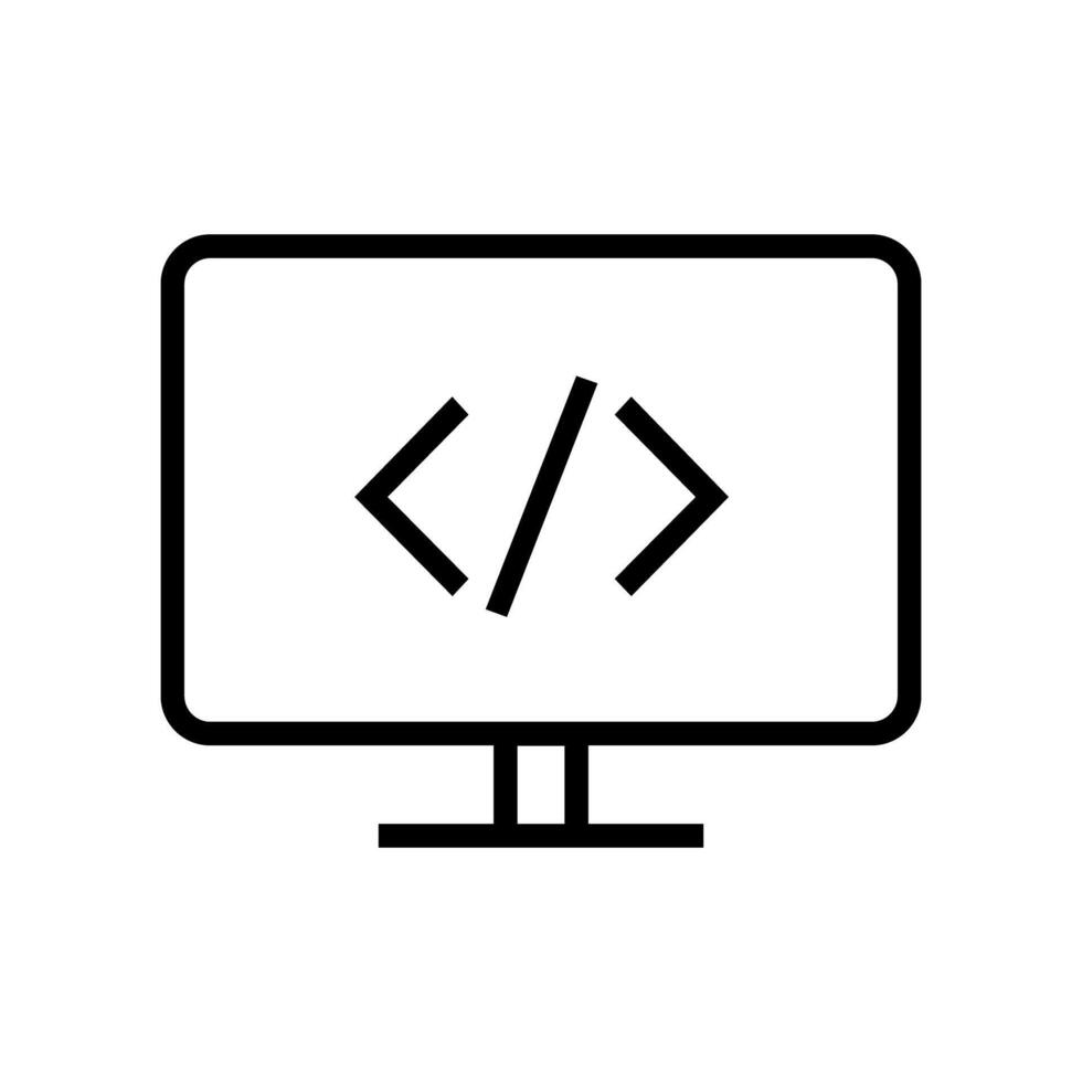 semplice codice marchio e computer icona. vettore