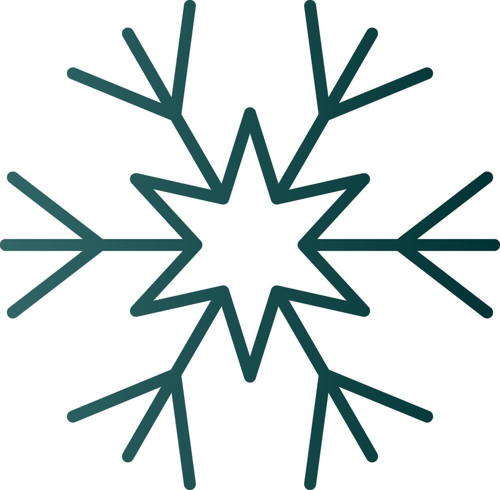 icona del gradiente della linea del fiocco di neve vettore