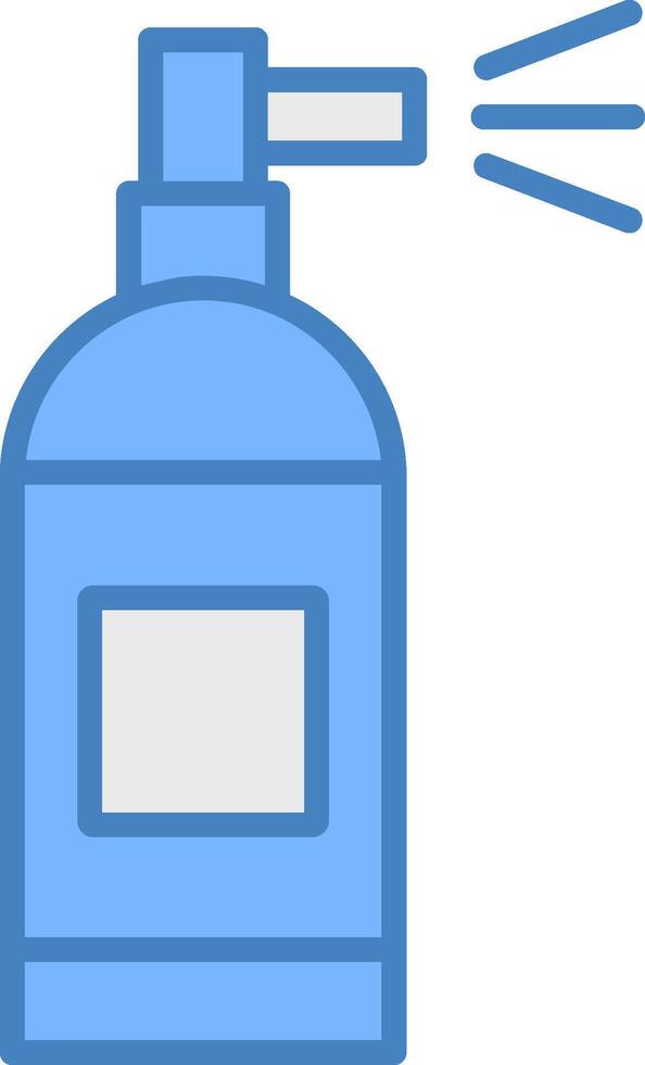 spray può linea pieno blu icona vettore