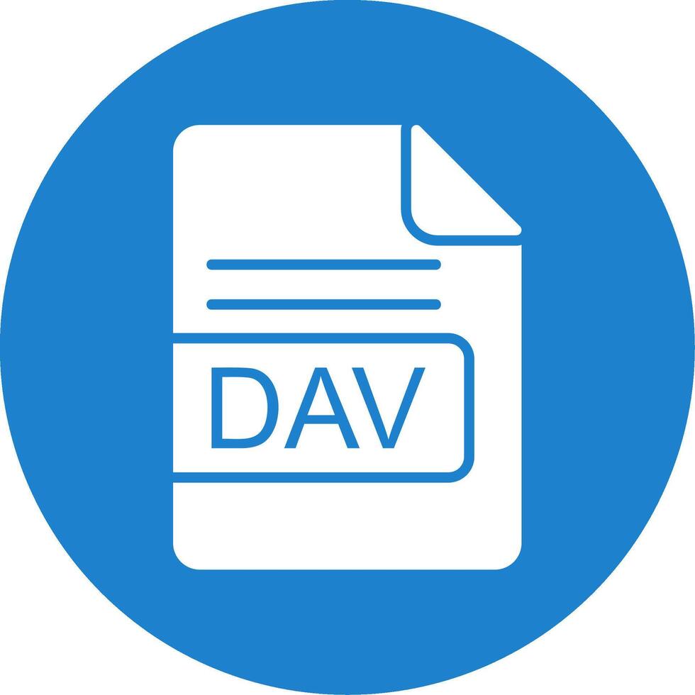 dav file formato Multi colore cerchio icona vettore