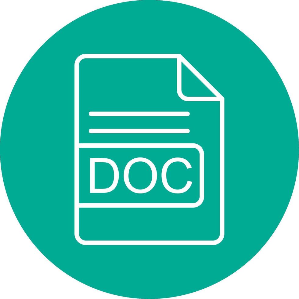 doc file formato Multi colore cerchio icona vettore