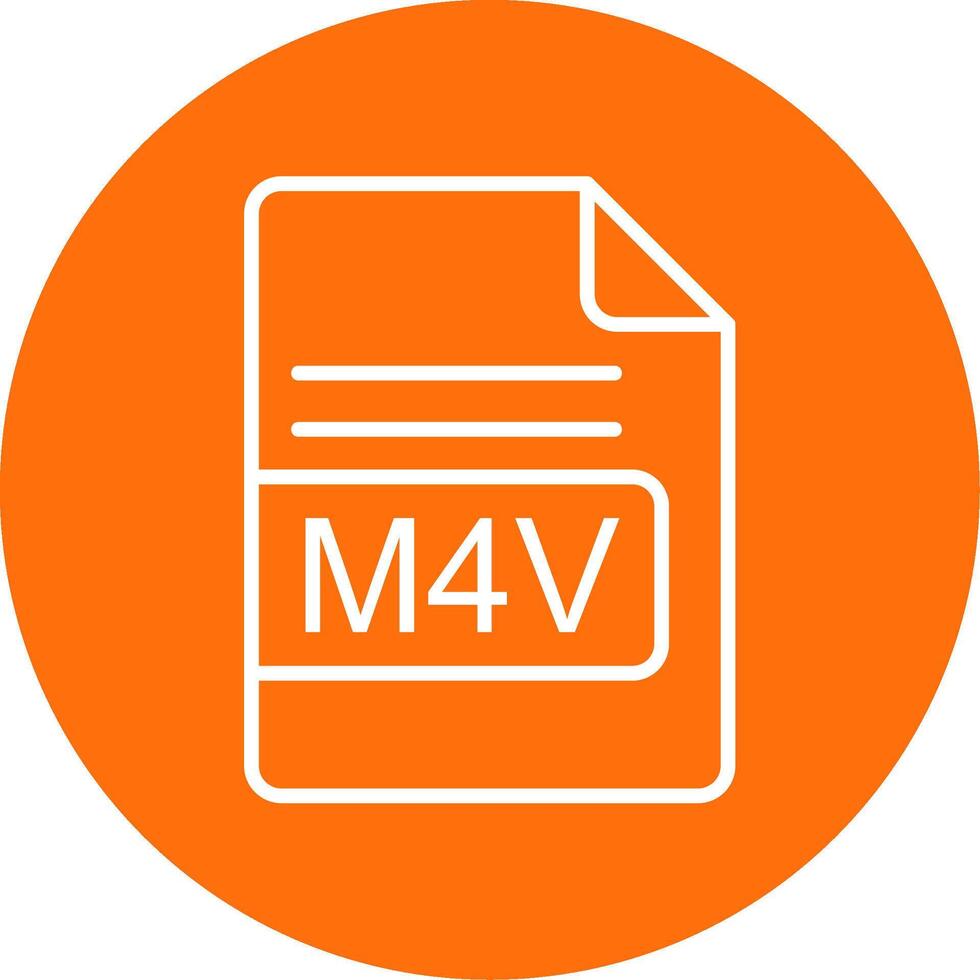 m4v file formato Multi colore cerchio icona vettore