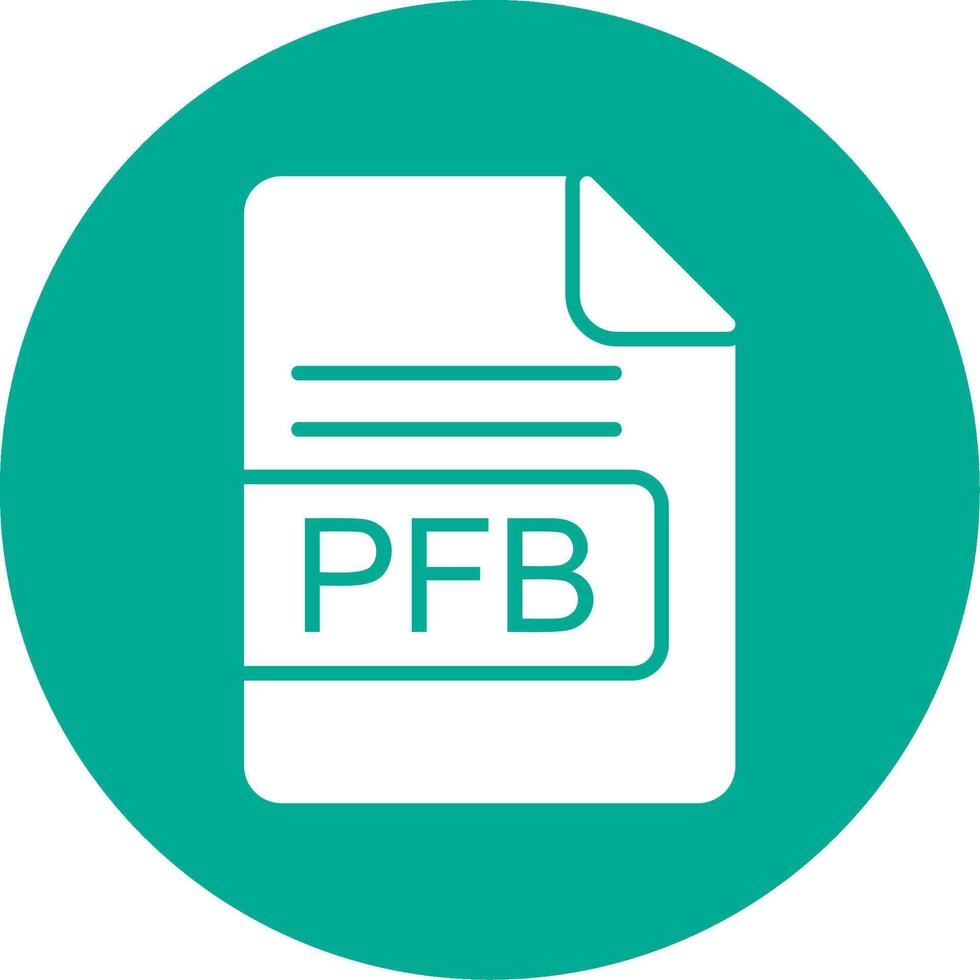 pfb file formato Multi colore cerchio icona vettore