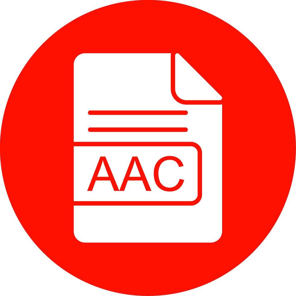 aac file formato Multi colore cerchio icona vettore