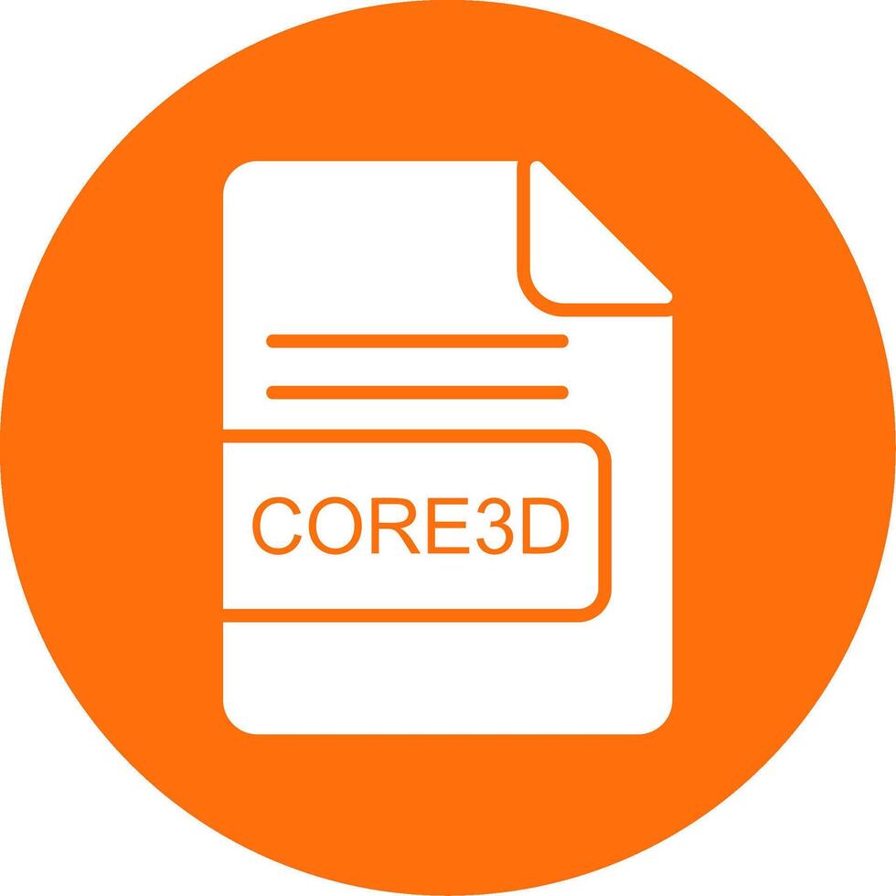 core3d file formato Multi colore cerchio icona vettore