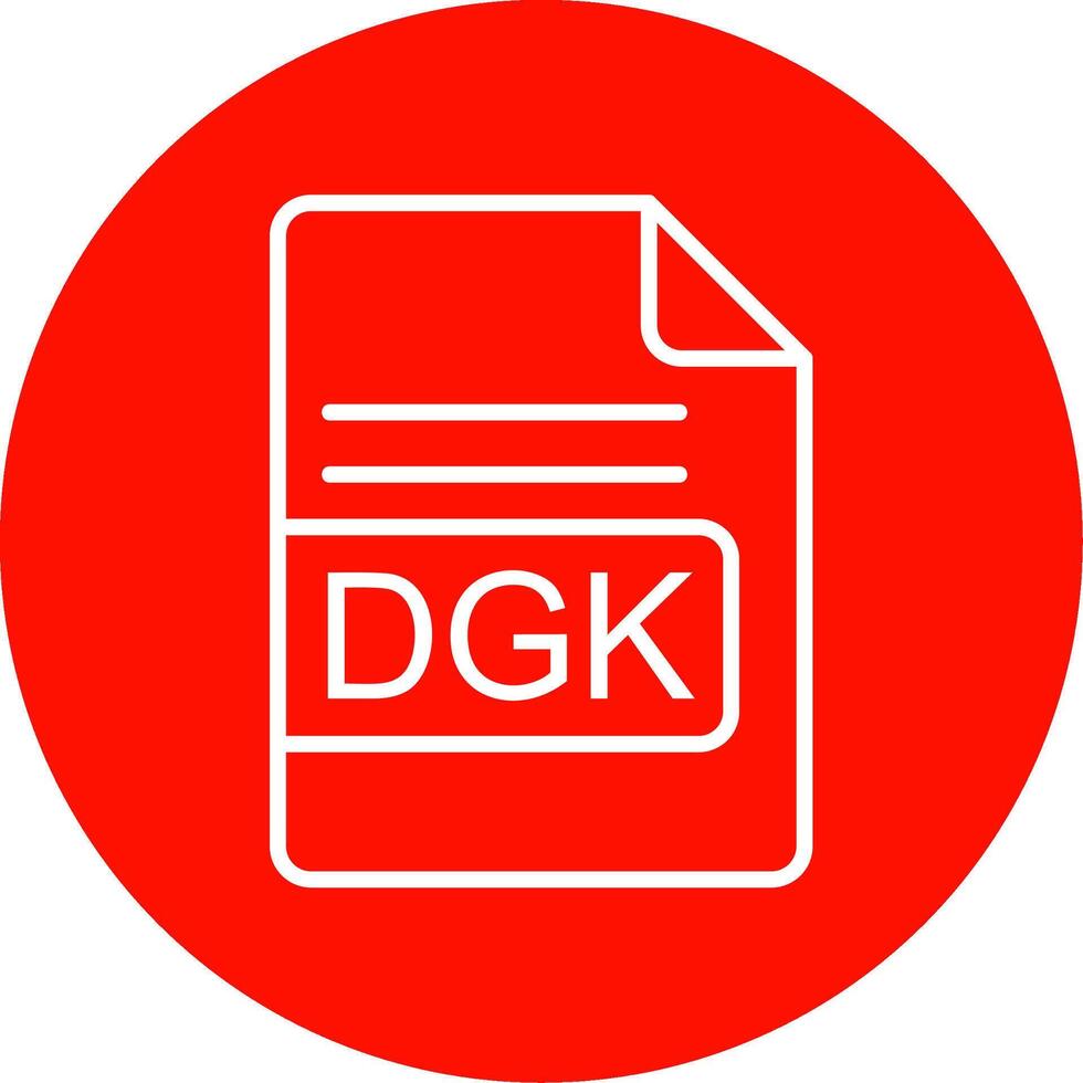 dgk file formato Multi colore cerchio icona vettore