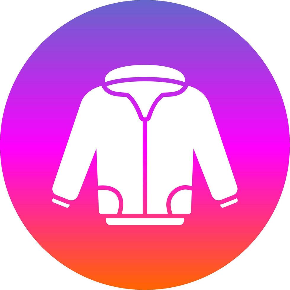 giacca glifo pendenza cerchio icona design vettore