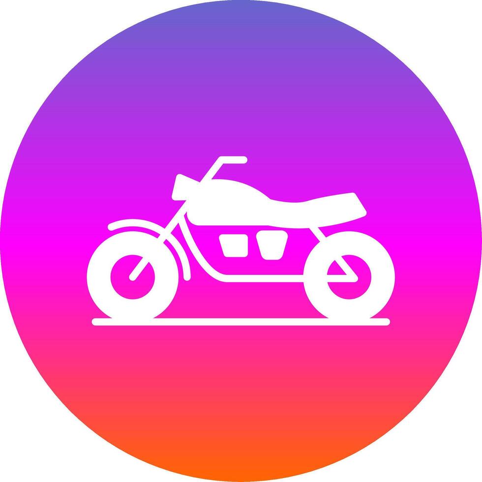 motociclette glifo pendenza cerchio icona design vettore