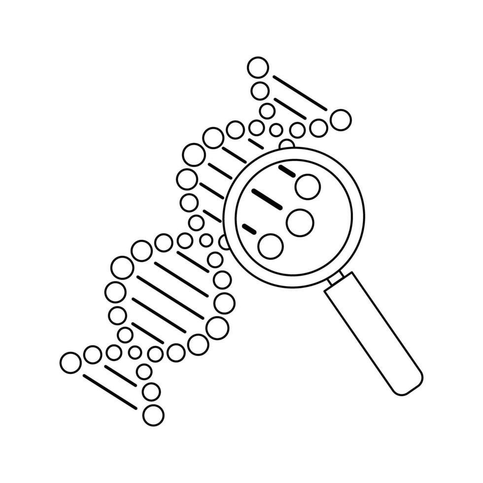 dna modello ricerca analisi schema icona vettore