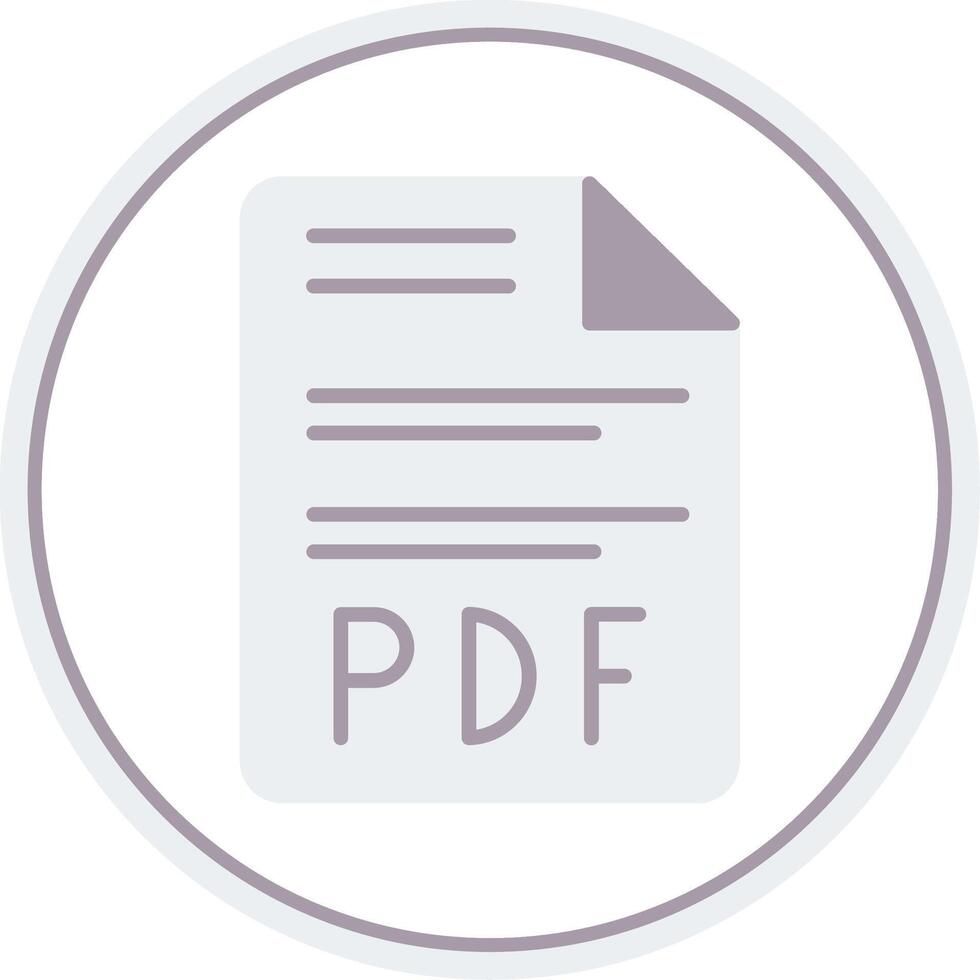 PDF piatto cerchio icona vettore