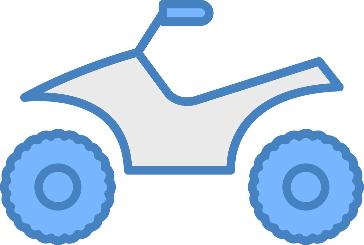 quadrilatero linea pieno blu icona vettore