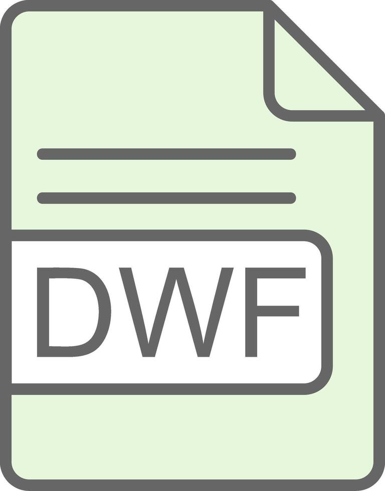 dwf file formato fillay icona design vettore