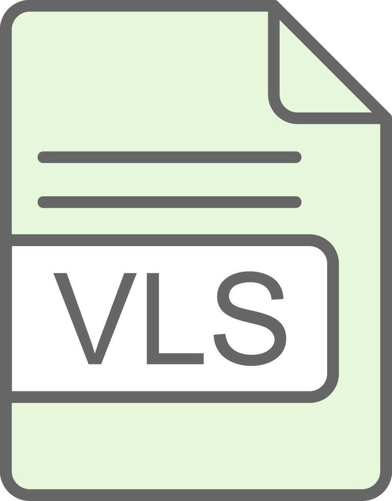 vls file formato fillay icona design vettore