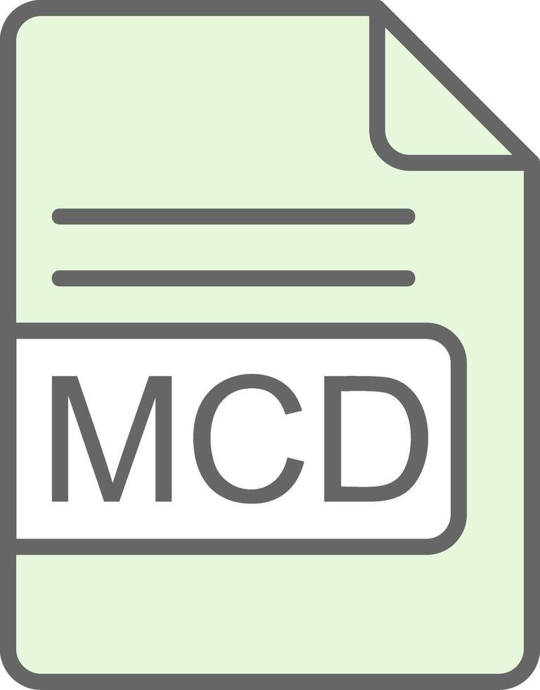 mcd file formato fillay icona design vettore