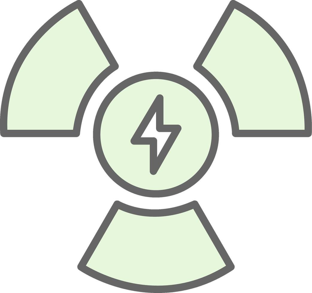 nucleare energia fillay icona design vettore