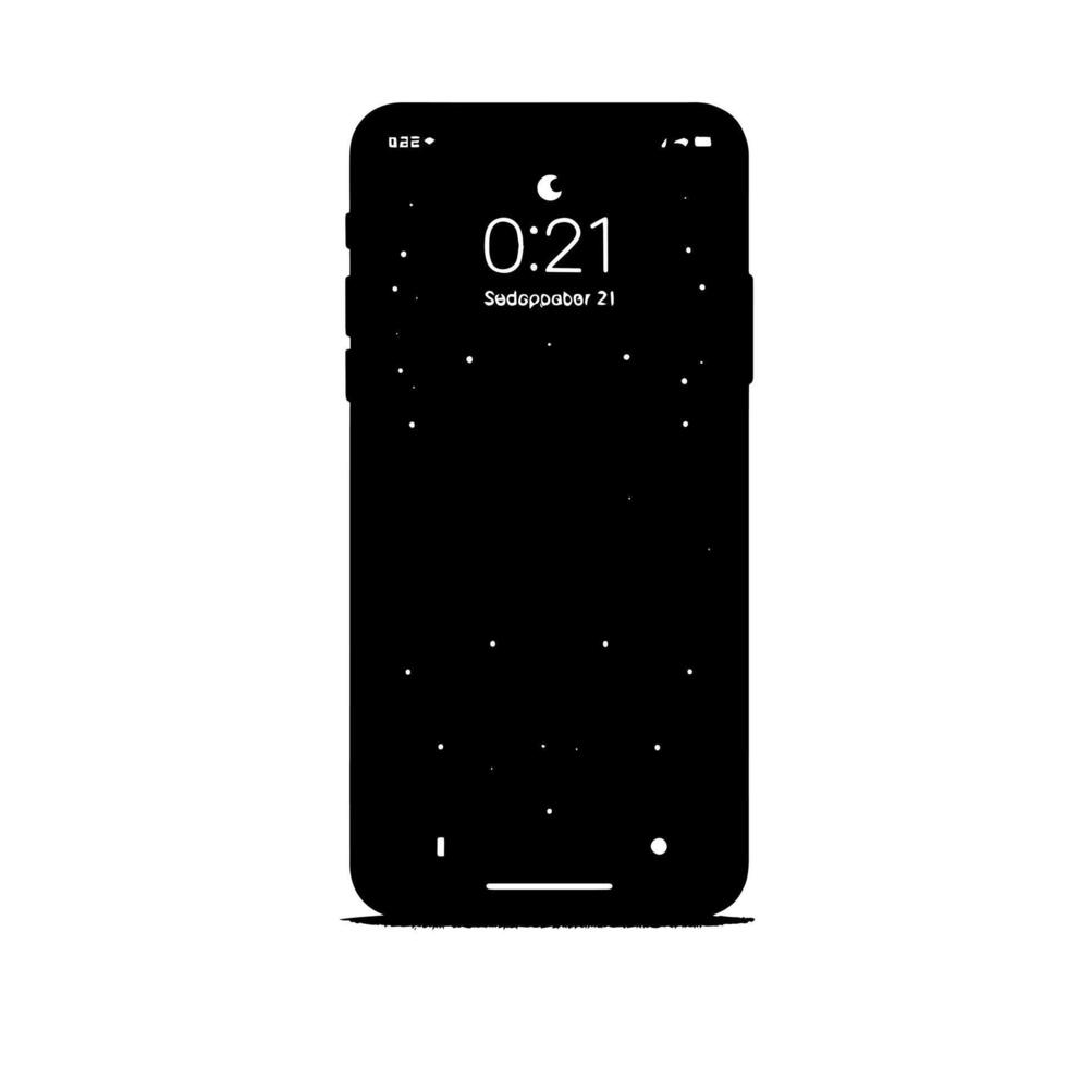 nero e bianca illustrazione di un' smartphone i phone vettore