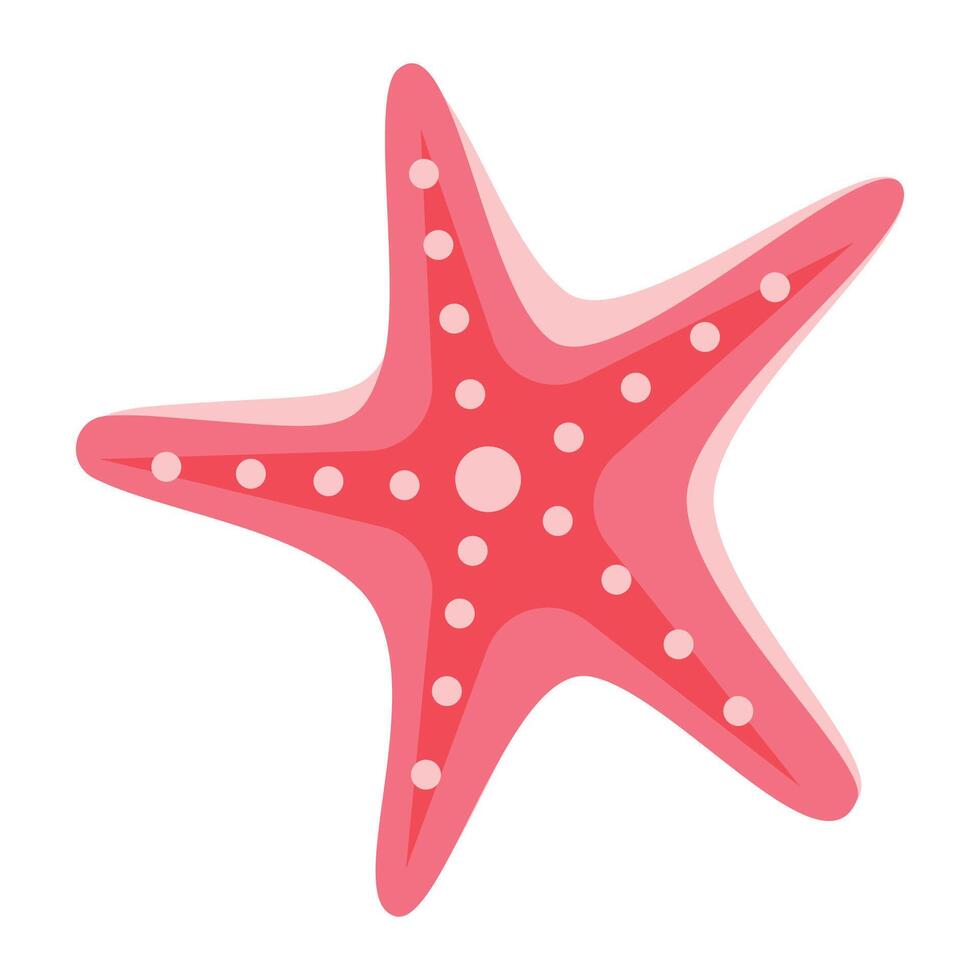 stella marina tropicale vita marina animale icona su bianca vettore