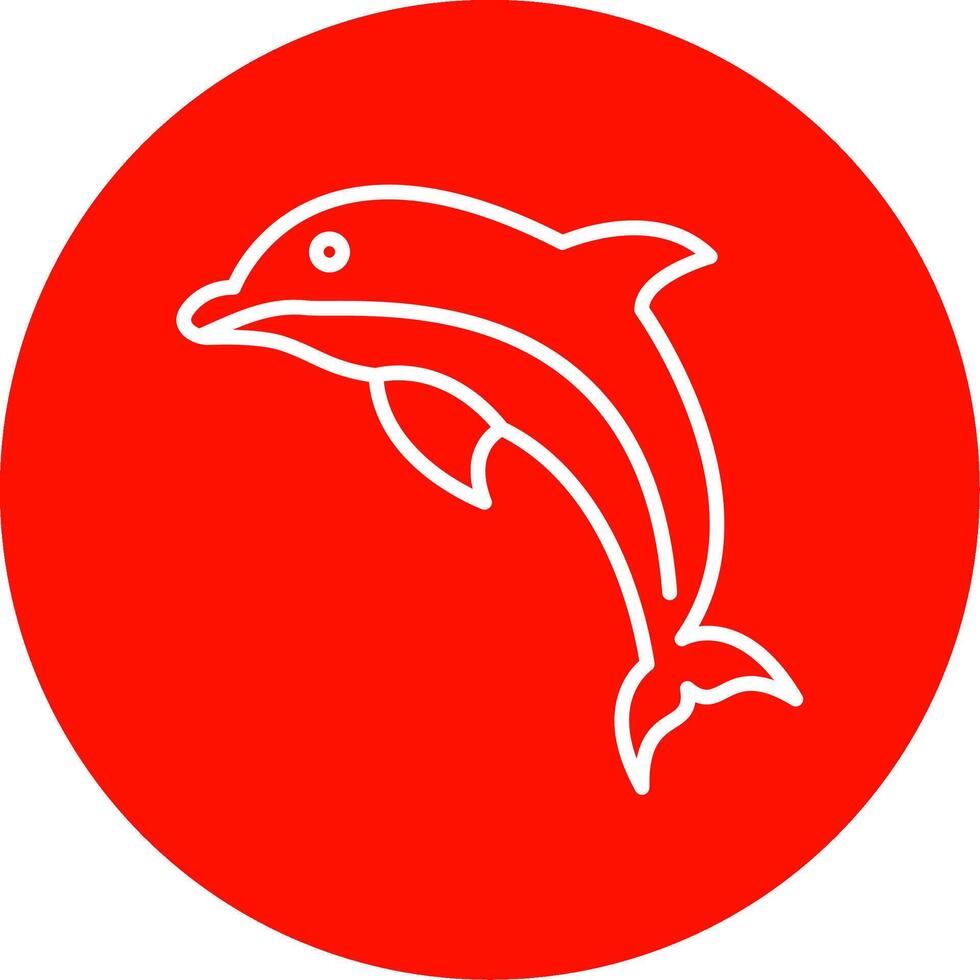 delfino Multi colore cerchio icona vettore