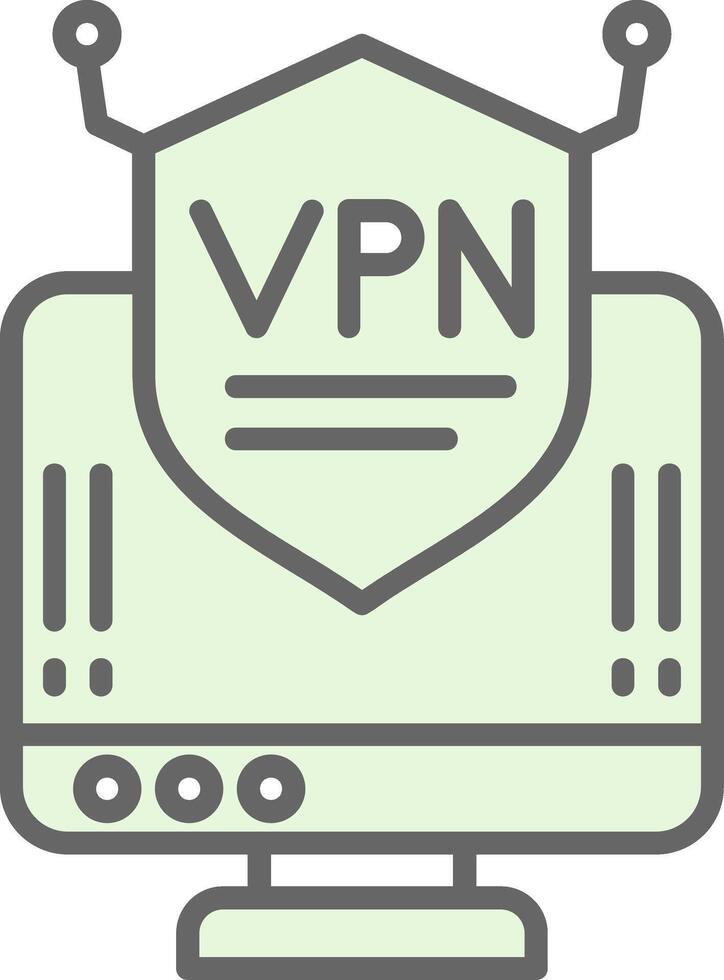 vpn fillay icona design vettore