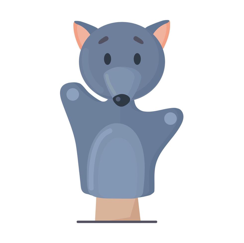 mano fantoccio lupo icona clipart avatar logotipo isolato illustrazione vettore