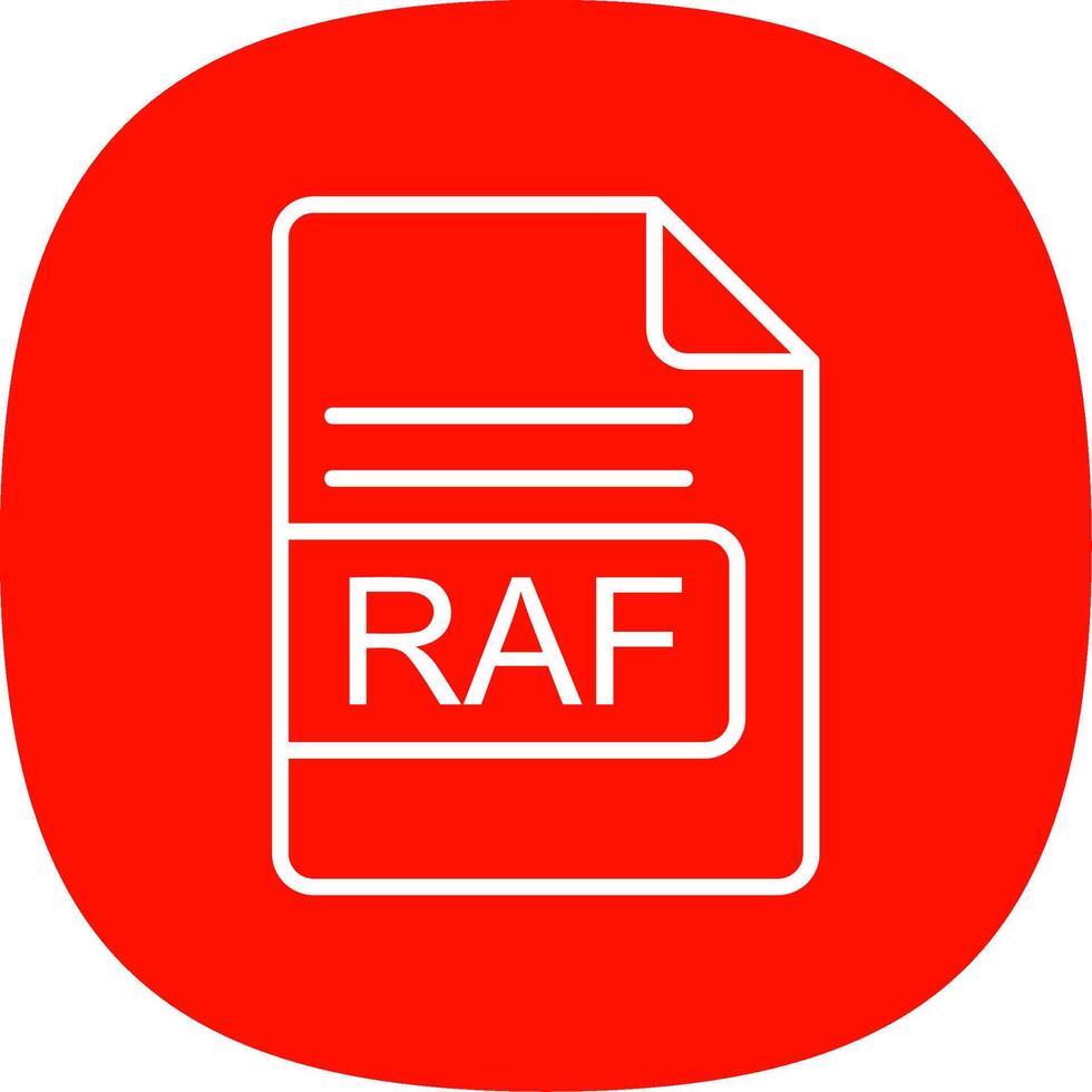 raf file formato linea curva icona design vettore