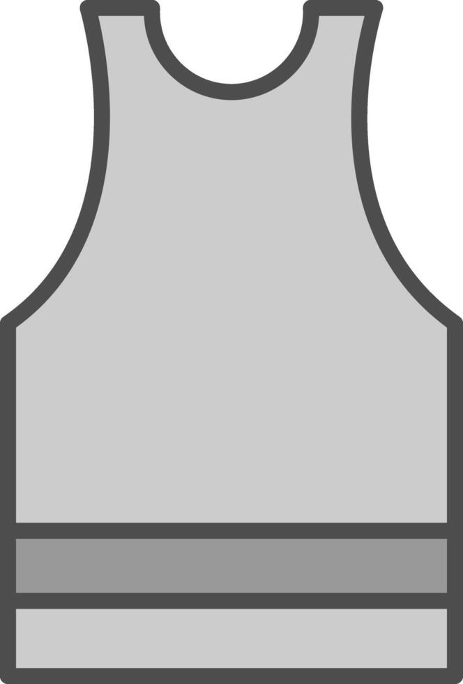 maglietta linea pieno in scala di grigi icona design vettore
