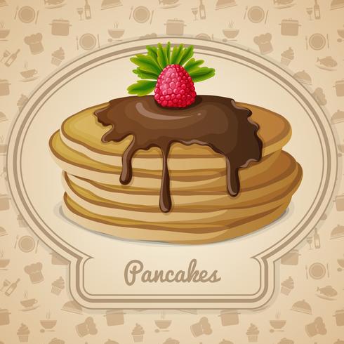 Emblema di pancake al forno vettore