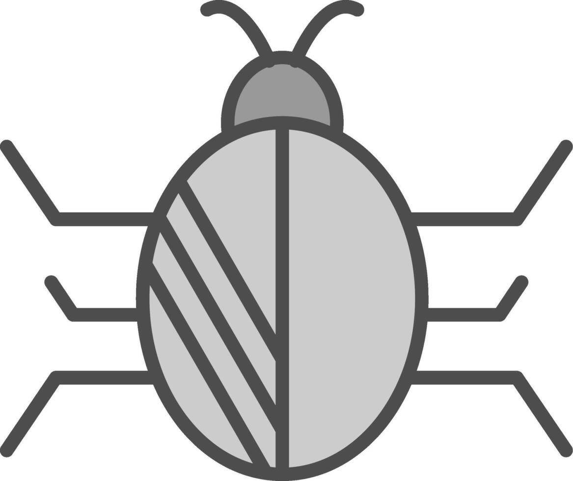 insetto linea pieno in scala di grigi icona design vettore