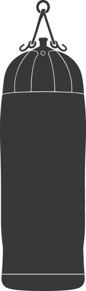 silhouette punzonatura Borsa nero colore solo pieno vettore