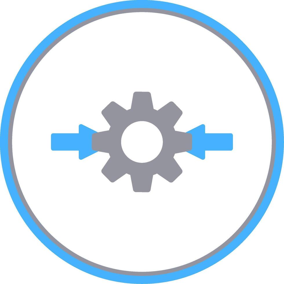 integrazione piatto cerchio icona vettore