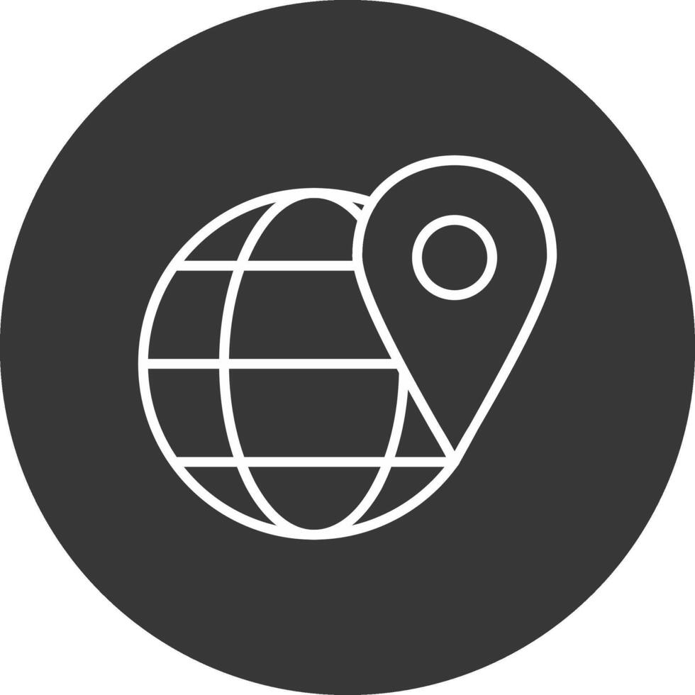 globale Posizione linea rovesciato icona design vettore