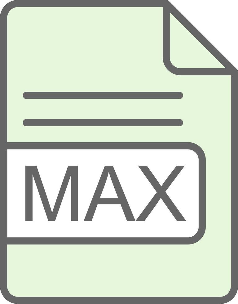 max file formato fillay icona design vettore