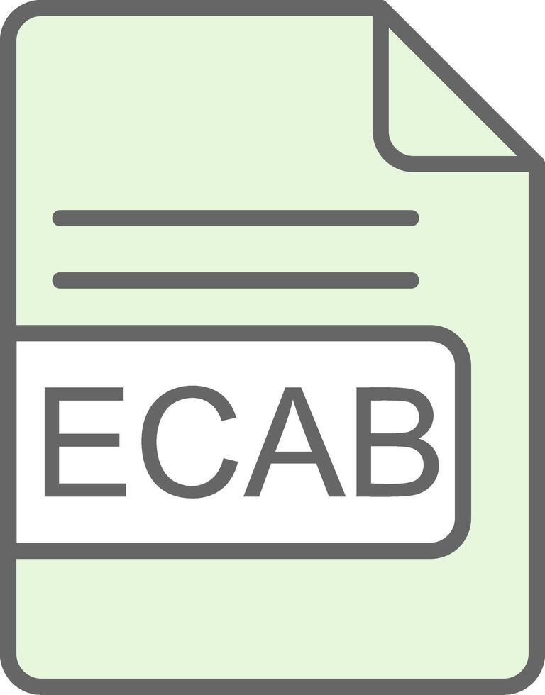 ecab file formato fillay icona design vettore