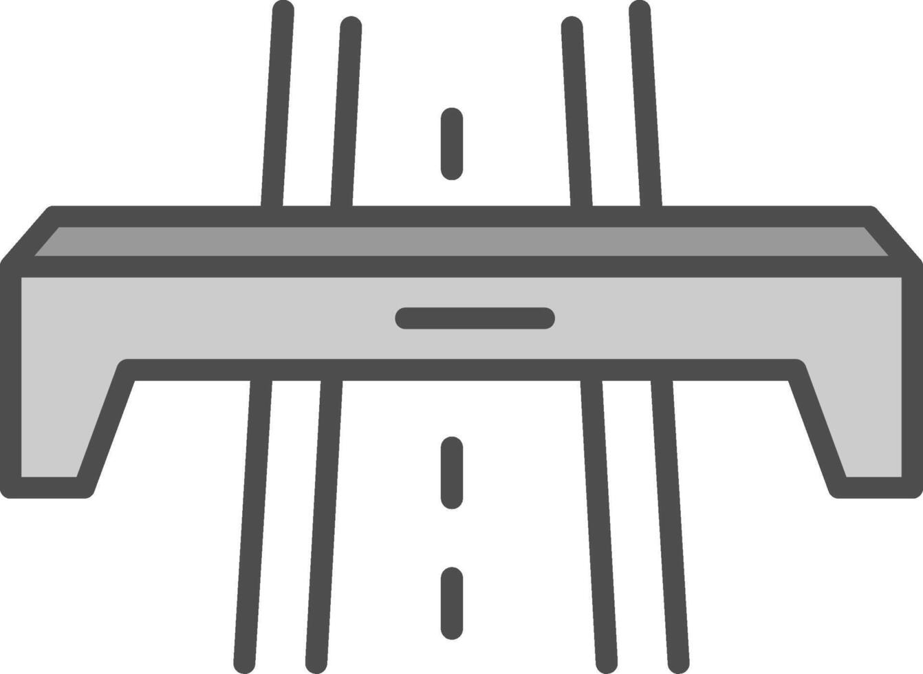 autostrada linea pieno in scala di grigi icona design vettore