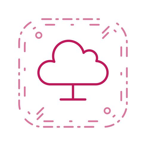 Icona di vettore di cloud computing