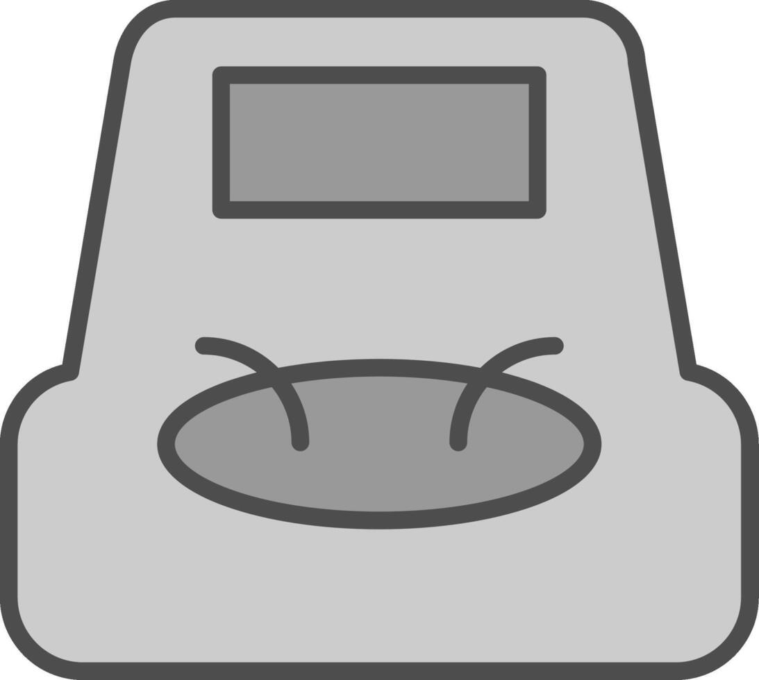 fagiolo Borsa linea pieno in scala di grigi icona design vettore