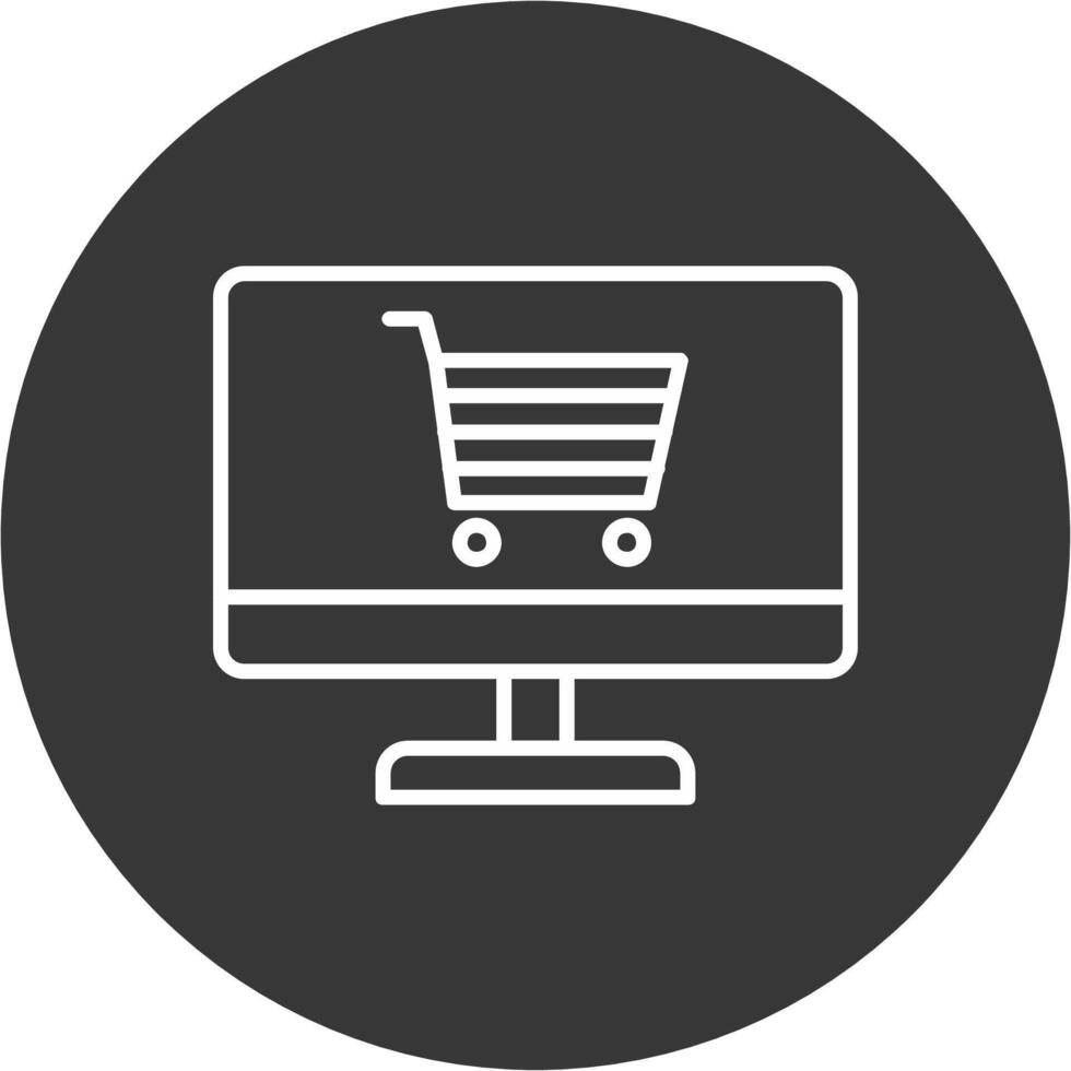 e-commerce ottimizzazione linea rovesciato icona design vettore