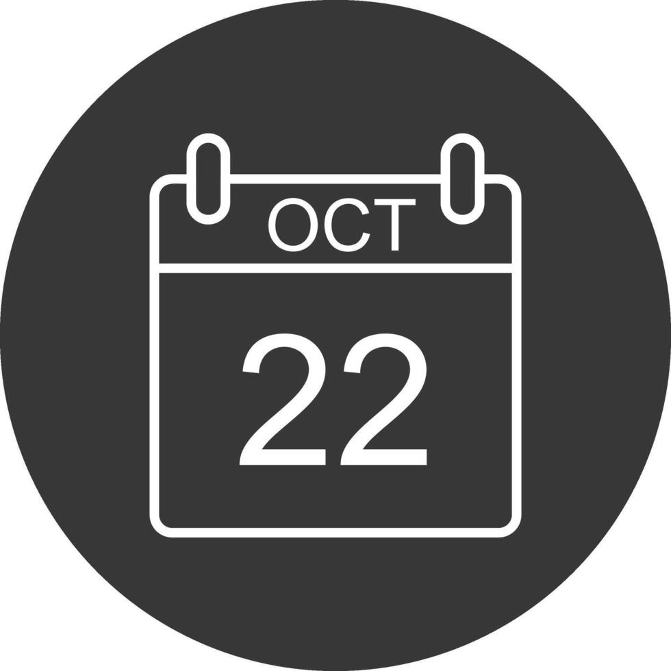 ottobre linea rovesciato icona design vettore