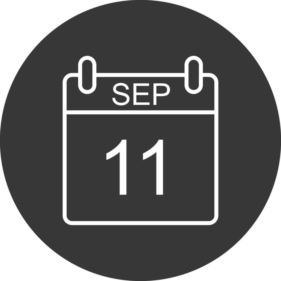 settembre linea rovesciato icona design vettore