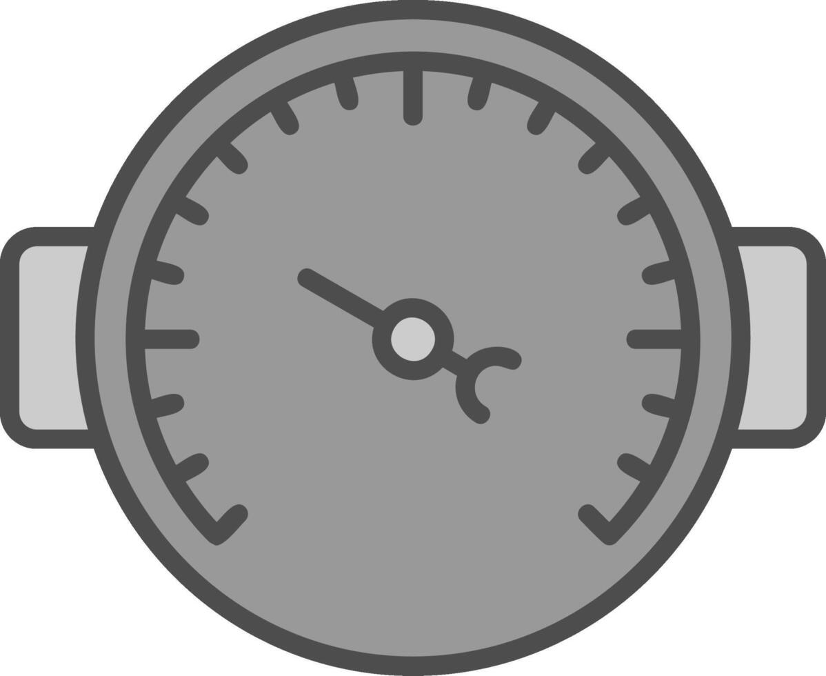 pressione valutare linea pieno in scala di grigi icona design vettore