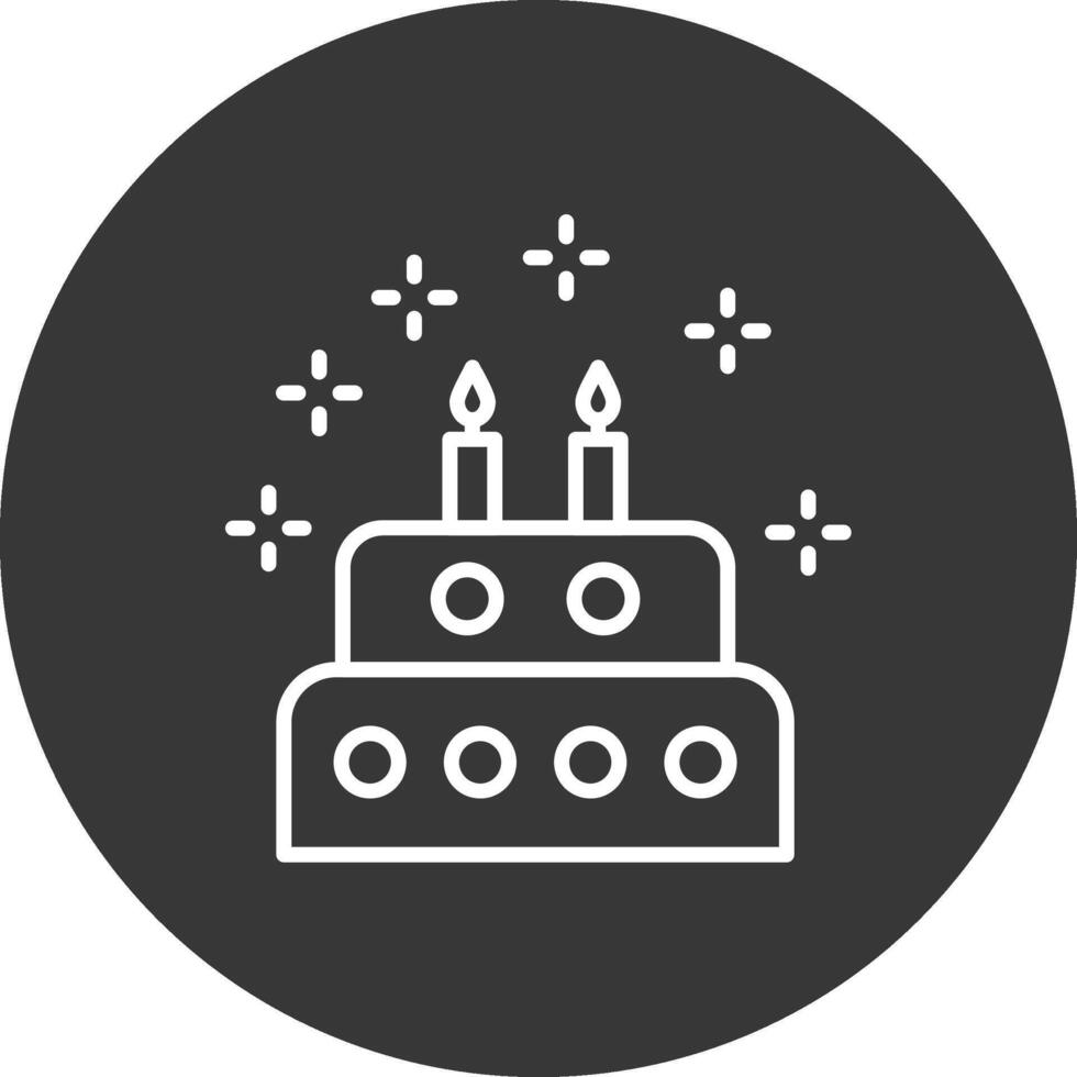 torta linea rovesciato icona design vettore
