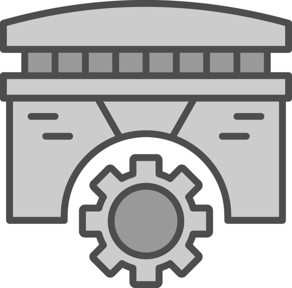ponte linea pieno in scala di grigi icona design vettore
