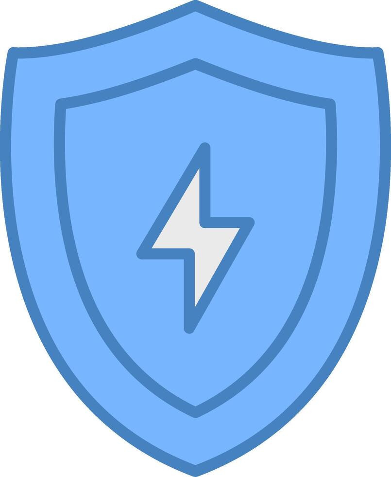 Salva energia linea pieno blu icona vettore