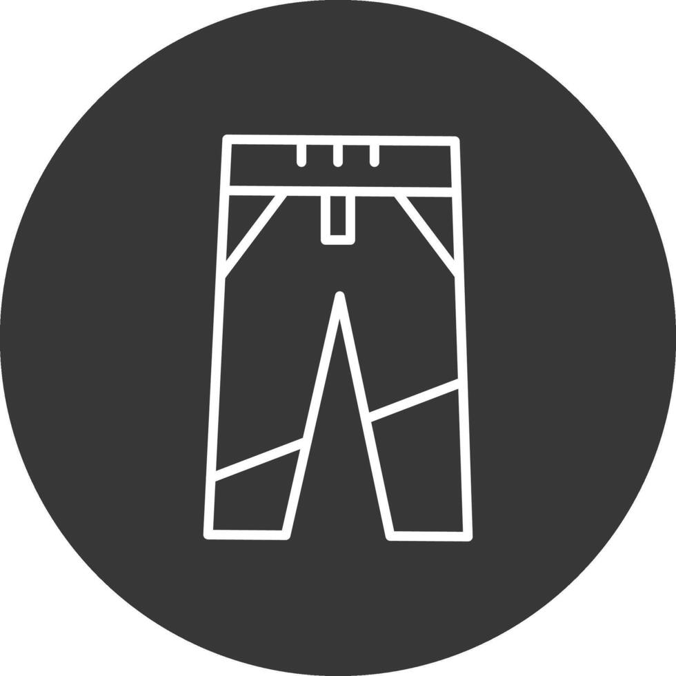 pantaloni linea rovesciato icona design vettore