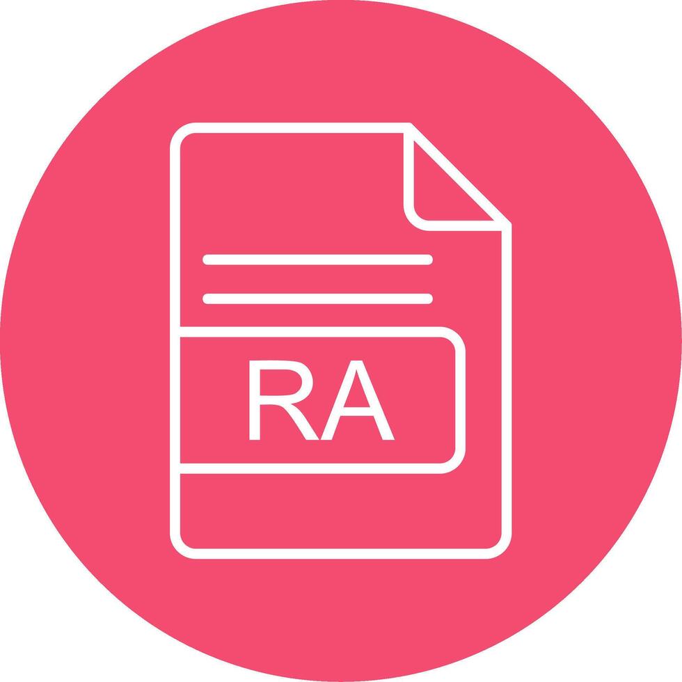 RA file formato Multi colore cerchio icona vettore