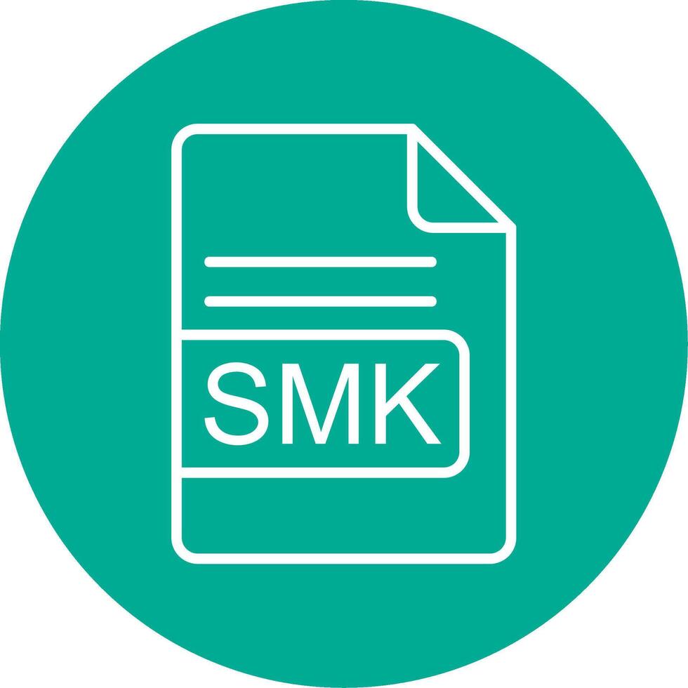 smk file formato Multi colore cerchio icona vettore