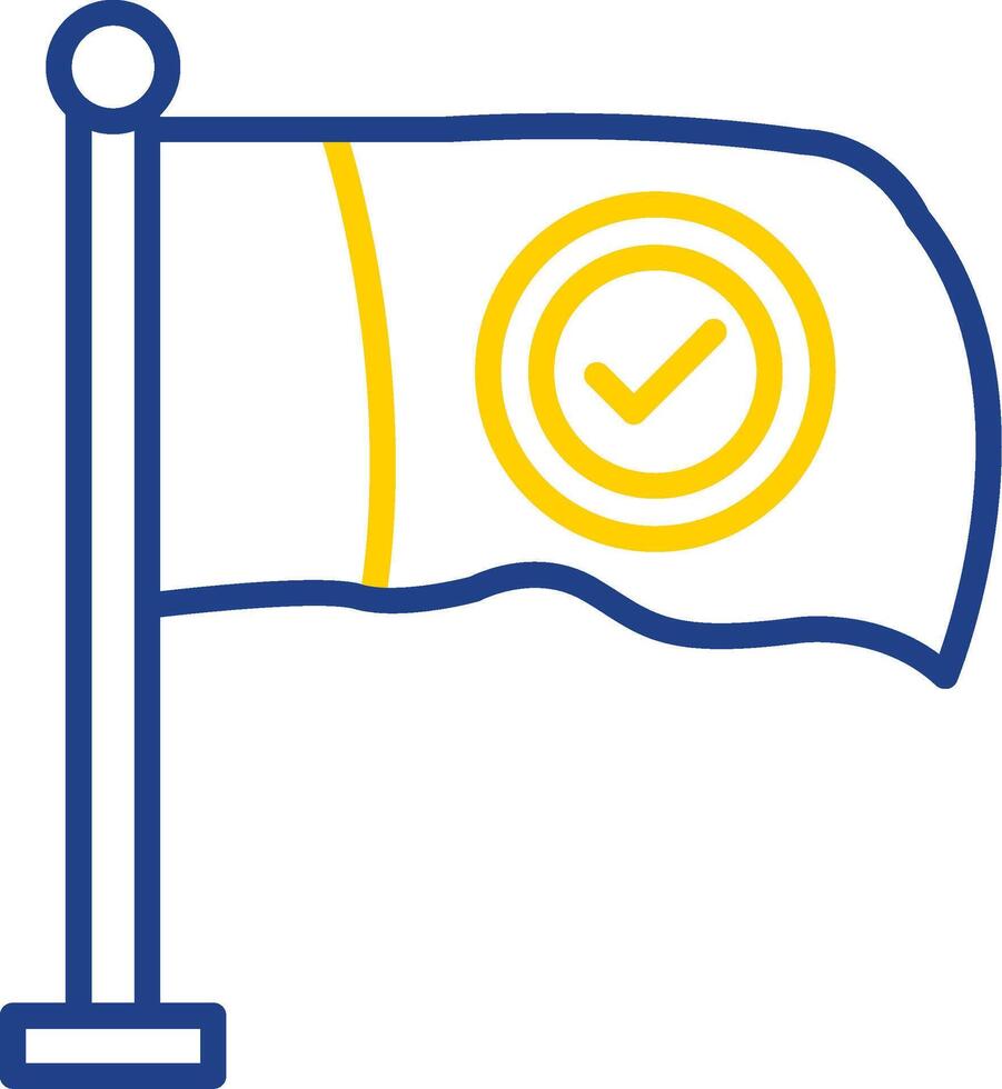 bandiera linea Due colore icona design vettore