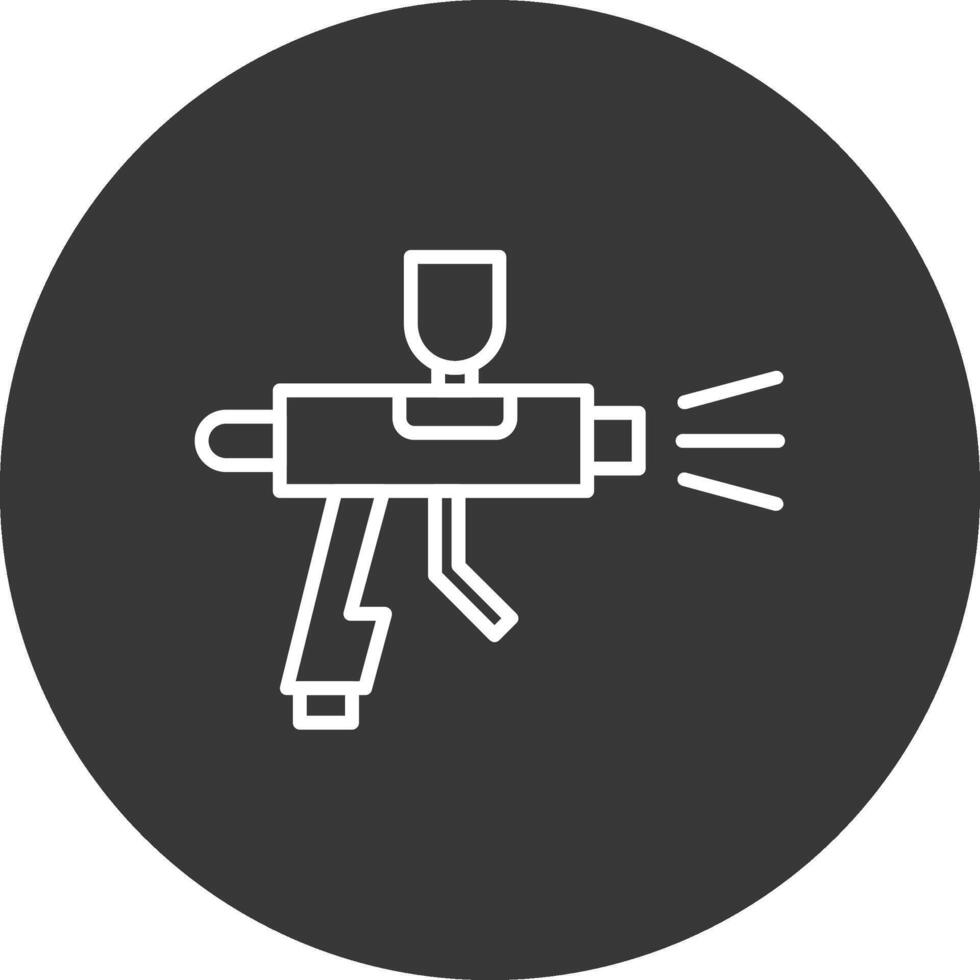 spray dipingere pistola linea rovesciato icona design vettore