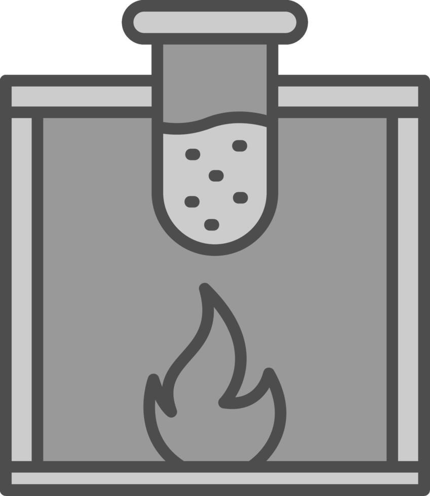 chimico linea pieno in scala di grigi icona design vettore