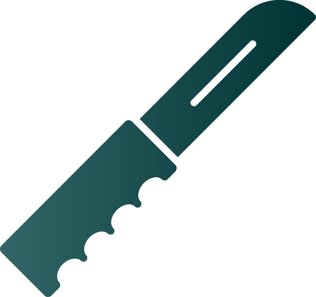 tasca coltello glifo pendenza icona vettore